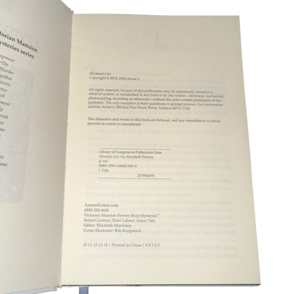 Victorian Mansion Flower shop Mysteries: Dormant Lies with Dust Jacket Bookmark - Picture 5 of 7